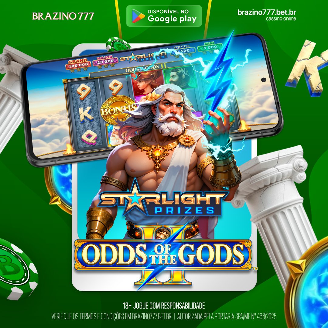 brazino777's tweet image. ✨⚡ NOVO JOGO CHEGANDO COM ESTILO
👉brazino777.cx/d26z91m
Starlight Jackpots Odds of the Gods 2 já tá no site 👀
e chegou daquele jeitão: brilho, caos e muita coisa acontecendo 😂
Se você curte slot que não para quieto…
pode dar uma olhada nesse aqui 😏
#Odds #Slots
Conta