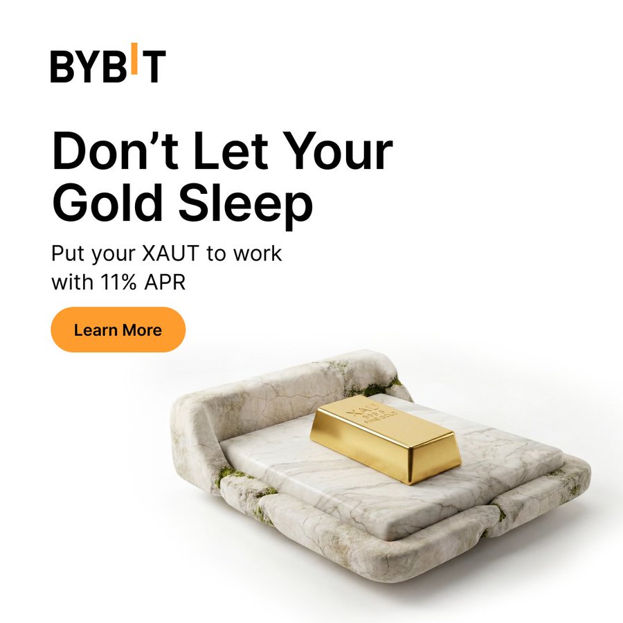 AlshameSai15501's tweet image. Is that your gold...sleeping?

Wake it up and put your XAUT to work with up to 11% APR!

#Bybit #NewFinancialPlatform