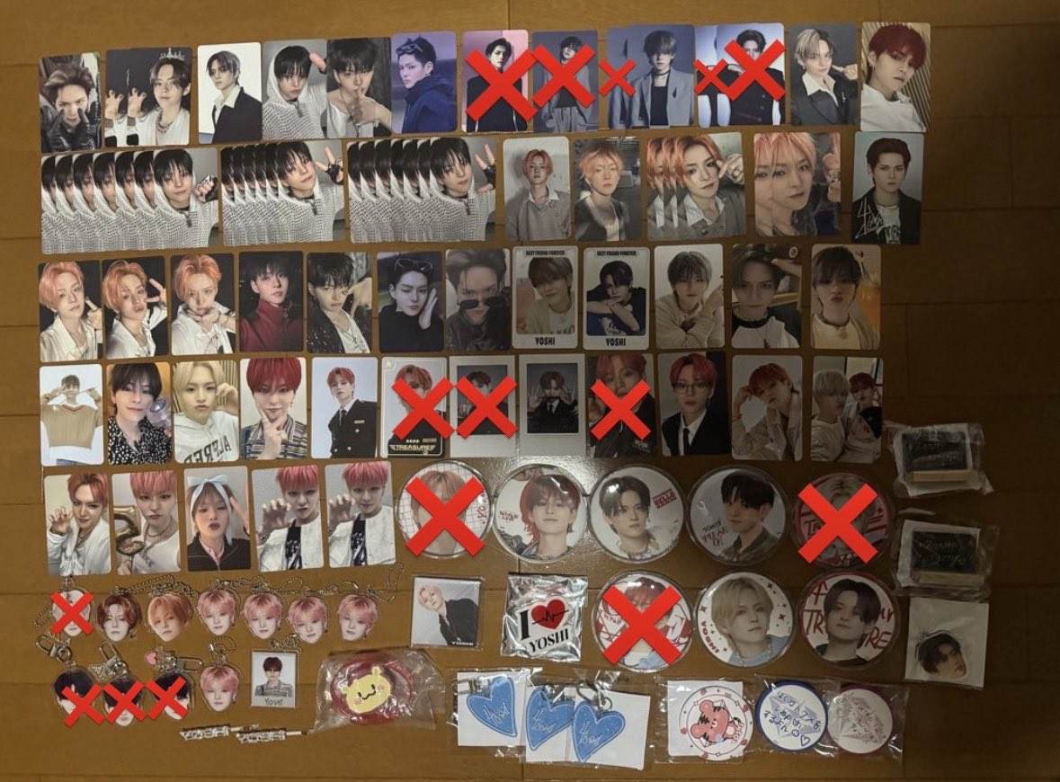 7bokss_'s tweet photo. treasure 交換買取　トレカ グッズ

譲→画像の物
求→買取

早めに手放したいためお安くお譲り可能です⭕️
見えずらい等ありましたらお聞きください🙌🏻
お気軽にお声掛けください🙇🏻‍♀️ https://t.co/y4s5FbNYEO