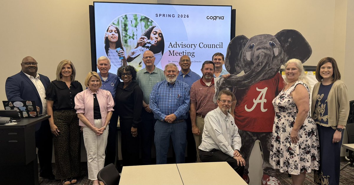 SuperJeffL's tweet photo. Cognia’s Alabama Advisory Committee Spring Meeting featured Tuscaloosa City School Superintendent Mike Daria and Cognia Chief Accrediation Deputy Andre Harrison, Alabama Director Jimmy Shaw, and our terrific committee members from throughout the state. @CogniaOrg @ALdirectorH https://t.co/YYL3My5NYB