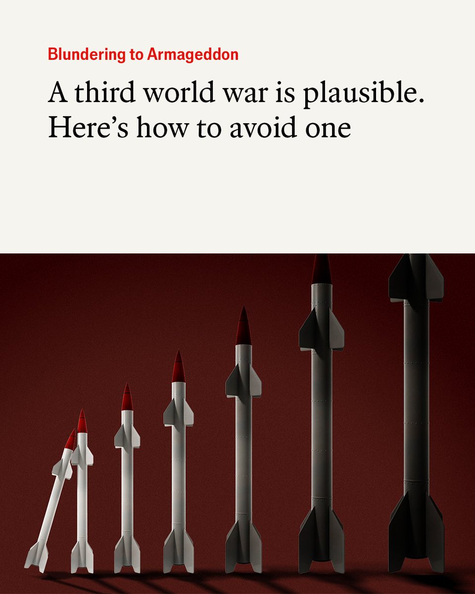 TheEconomist's tweet photo. One disquieting lesson of history is that, although world wars affect nearly everyone, the task of avoiding them falls to a tiny number of decisionmakers. And those decisionmakers are sometimes fools https://t.co/sGgZrFsYEU
Illustration: Katie Martin https://t.co/uNqGe0cCle
