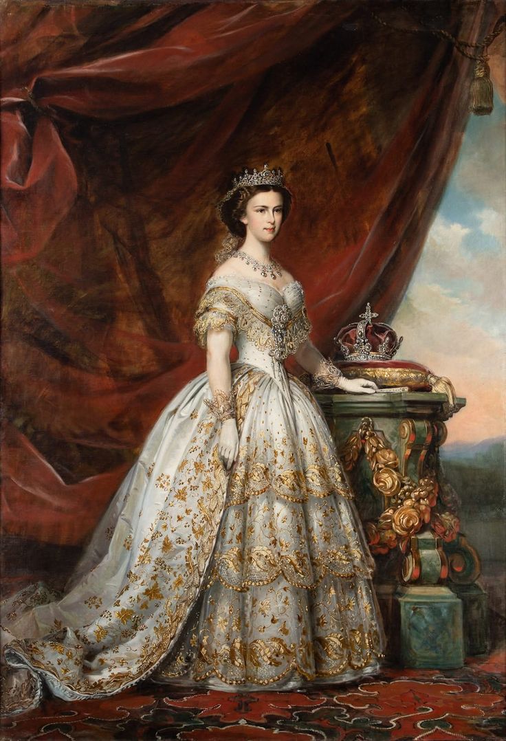annie151092's tweet image. Painting of the young Empress Elisabeth of Austria, by Josef Neugebauer, 1857. #paintings #art