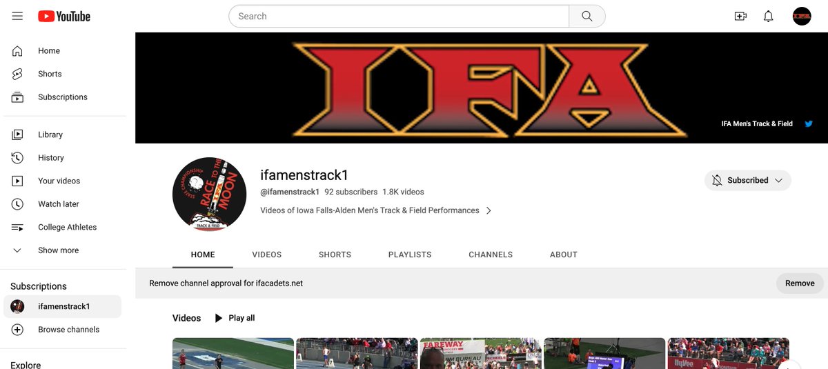 CoachHarms1's tweet image. Watch Us Shine! 🎥 Subscribe to the Iowa Falls-Alden Men's Track &amp;amp; Field YouTube Channel for exciting highlights and behind-the-scenes content! #IFACadetPride #TrackSpeed 🎬 youtube.com/user/ifamenstr…