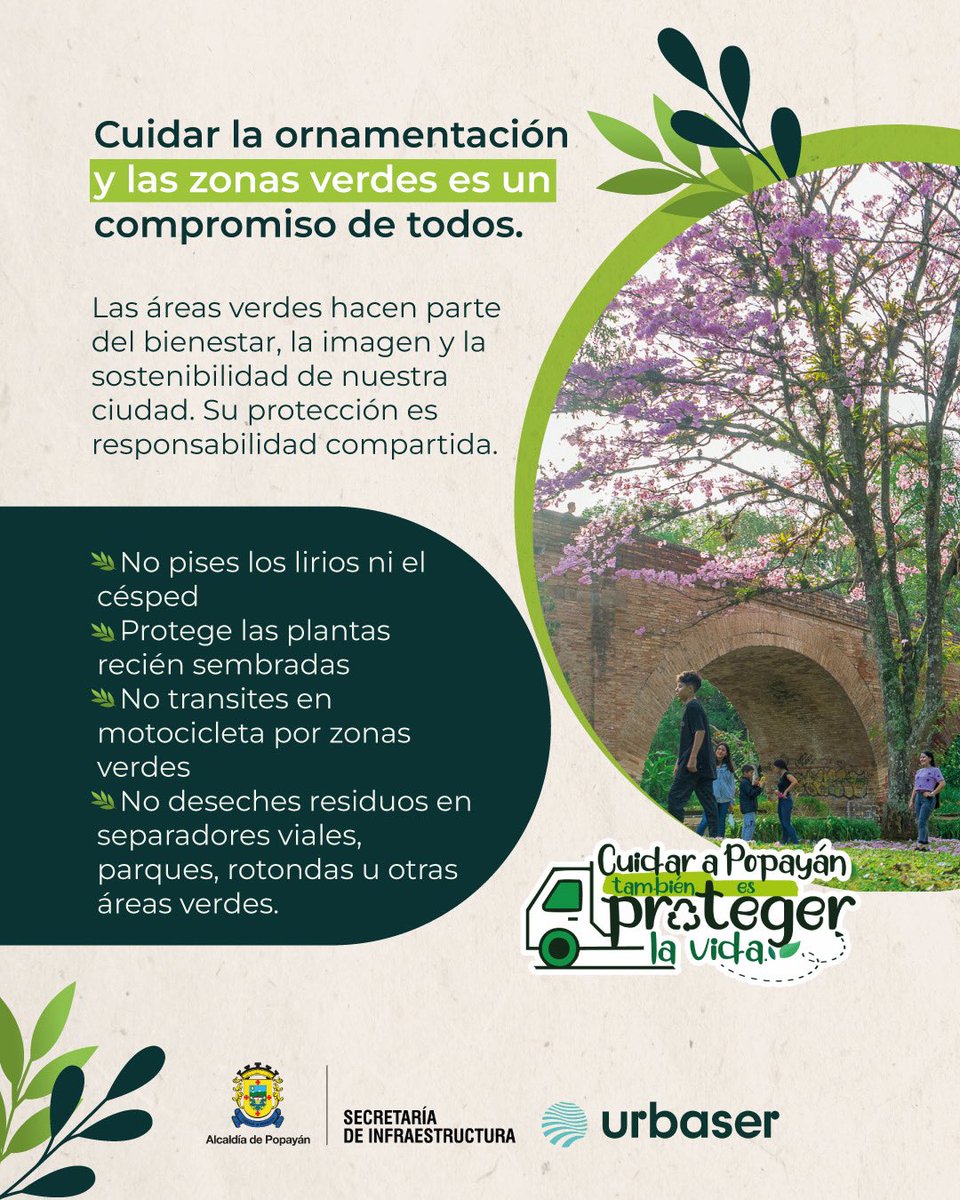 AlcaldiaPopayan's tweet photo. Te recomendamos 🏡 no botar basura en la calle, proteger las zonas verdes y la ornamentación, así como sacar los residuos 🚮 en el horario establecido. Con pequeñas acciones marcamos la diferencia.

Porque cuidar a #Popayán 💙 también es proteger la vida.

#AlcaldíaDePopayán https://t.co/qmNy34qUgg