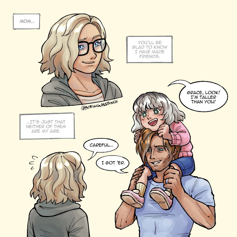 BoringA55Binch's tweet image. Grace rlly said my first two friends will be an old man and a little girl #RE9 #REBH