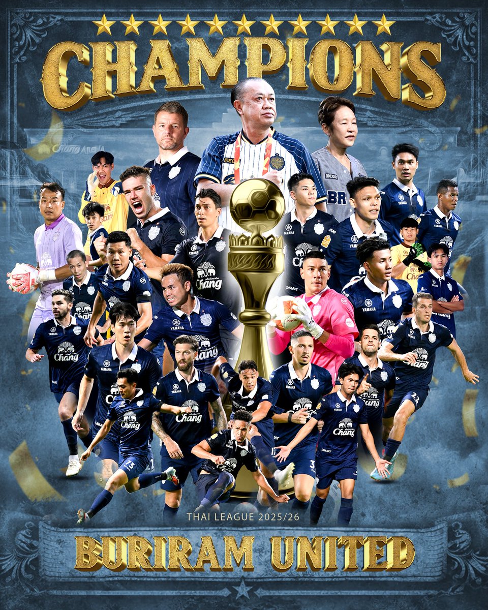 Neil38Etheridge's tweet photo. WE ARE THE CHAMPIONS 🏆🏆🏆🏆🏆🏆🏆🏆🏆🏆🏆
Buriram!!!!!! ⚡️🏰
Can’t wait to see you all tomorrow!!
But the season continues for more!
#Thailand #Buriram #Champions #Winning #Won
😮💨 https://t.co/pl7TywuSil