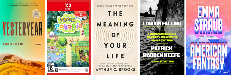lhtlibrary's tweet photo. This week the Long Hill Township Library has 99 new books.  New items include Yesteryear, PokΘmon Pokopia, The Meaning of Your Life, Revenge Prey, London Falling, American Fantasy, Planet Money, How to Be Okay When Nothing Is Okay, and Arsenio. https://t.co/wwzpGCMvR3 https://t.co/yVsnxnWxJD
