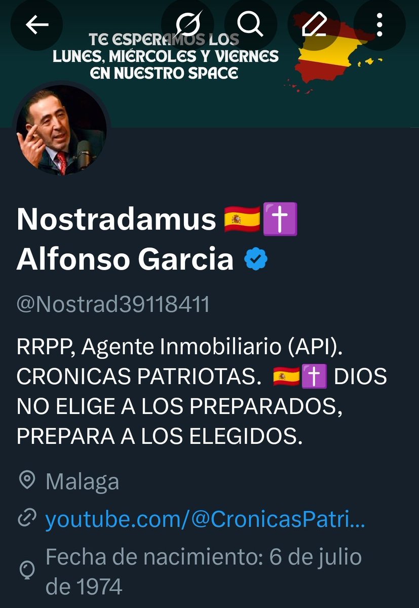 Nostradamus 🇪🇸✝️ Alfonso Garcia tweet media