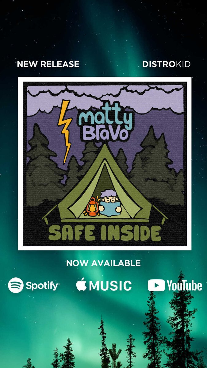 MattyBravoMusic's tweet image. Debut album Safe Inside now live! Side effects may include: uncontrollable giggles, spontaneous sing-alongs, and songs stuck in your head. For kids and parents alike!
Available on most streaming platforms. #singersongwriter #kidfriendly #newmusic