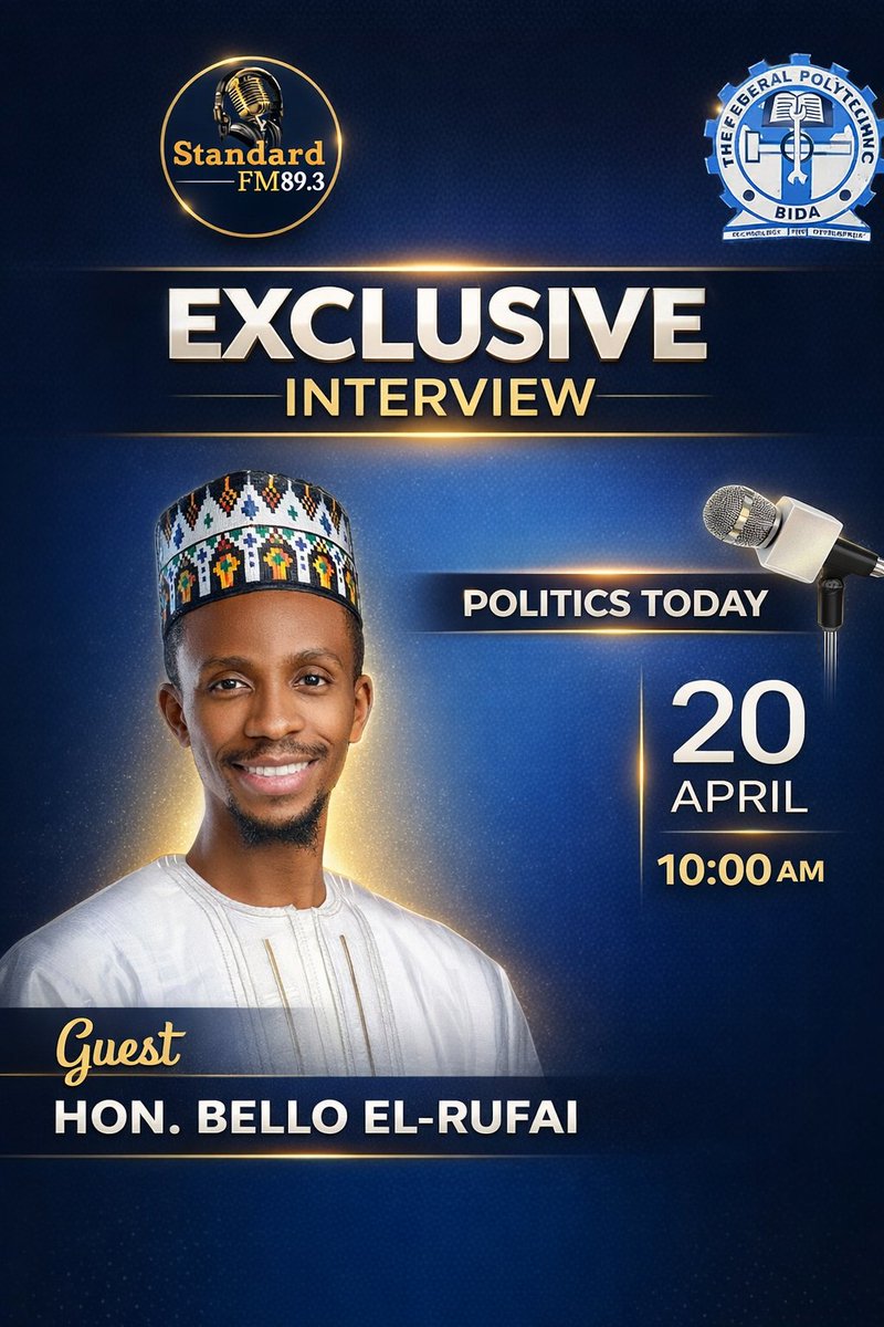 Maga_Yila's tweet image. We were asked to make a comprehensive thumbnail for high profile personality in my class.

Then! I use the picture of @B_ELRUFAI due to respect! I have for him.

He my political mentor after Atiku Abubakar.

This just the sign of respect for him.

#Graphicsdesign