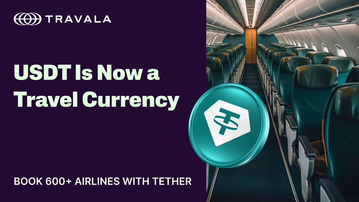 Facts: <a href="/tether/">Tether</a> + <a href="/travalacom/">Travala</a> = flights anywhere on the planet 

Book your next flight 👉 travala.com/flights
<a href="/paoloardoino/">Paolo Ardoino 🤖</a>