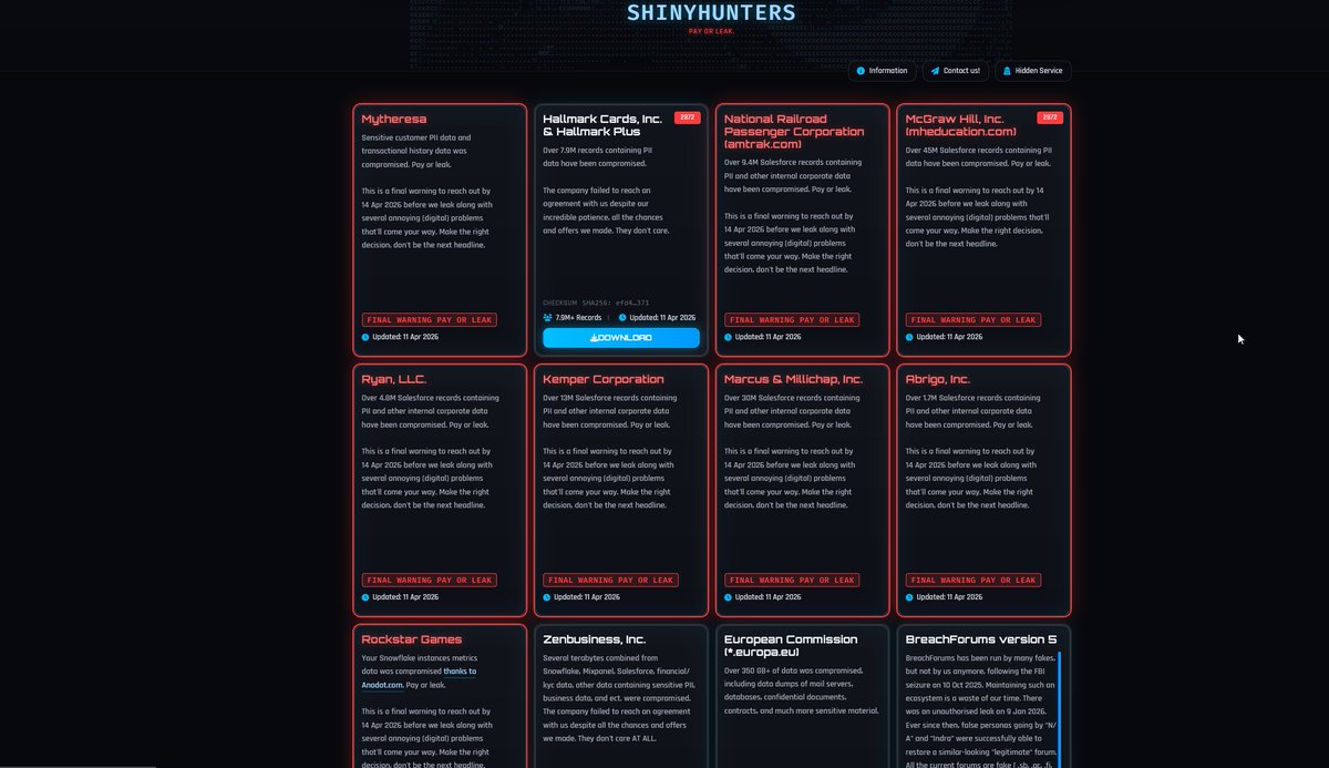 Shiny Hunters Notes Naar clubje dat Shiny Hunters. Ze hebben behoorlijk wat data in handen.