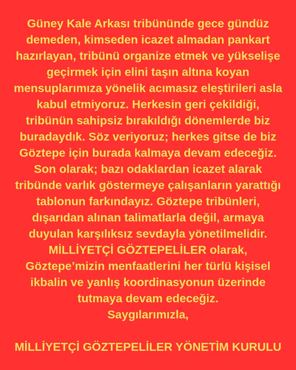 Milliyetçi Göztepeliler tweet media
