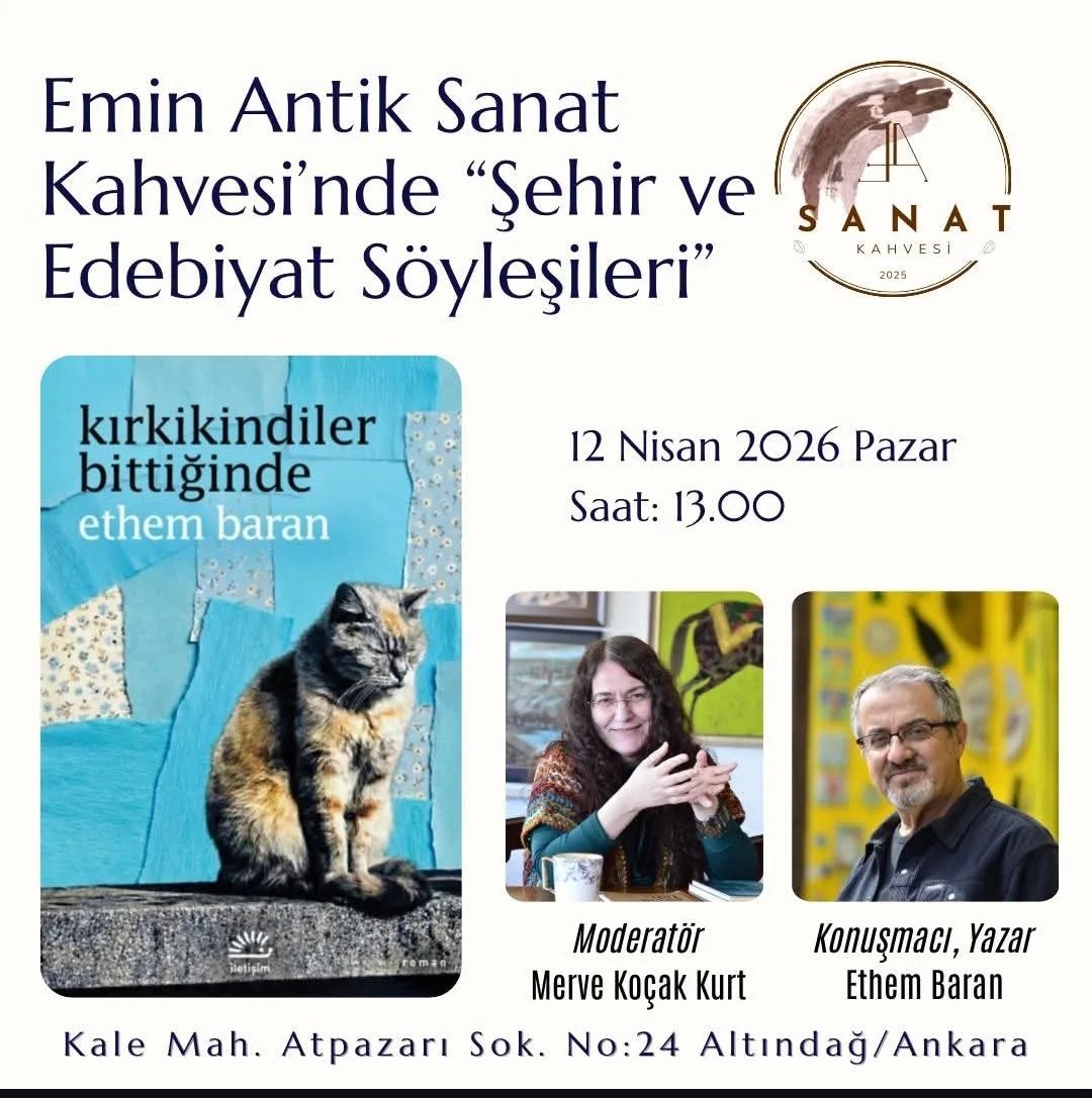 ahmetkaradag_06's tweet photo. Yarın güzel bir söyleşi var Ankara'da... @mervekocakkurt son romanını konuşmak üzere @baranethem 'ı konuk ediyor. Orada olacağız... https://t.co/31pXNA04Pk