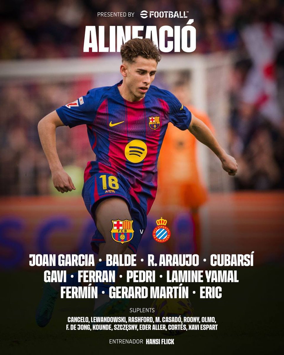 Only_Gavi6's tweet photo. 🚨 GAVI EST TITULAIRE CET APRES-MIDI FACE A L'ESPANYOL !!

#BarçaEspanyol #LALIGARETRO

📸 @FCBarcelona https://t.co/5q0jQoB2av