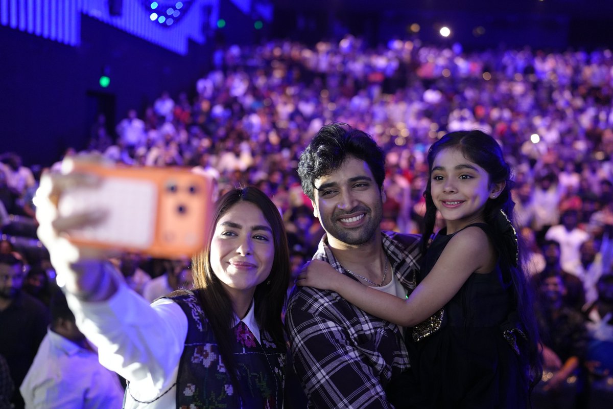 AnnapurnaStdios's tweet photo. The cutest trio 🫶

@AdiviSesh, @mrunal0801, and the adorable #Anam visited a housefull crowd at Asian Lakshmikala ❤️‍🔥

The response was truly heartwarming ❤️

Don’t miss it in theatres near you 🤩

Book your tickets now!
🎟️ https://t.co/jOhNHoshAS

#AudienceBlockbusterDacoit https://t.co/bA1LnO6gKF