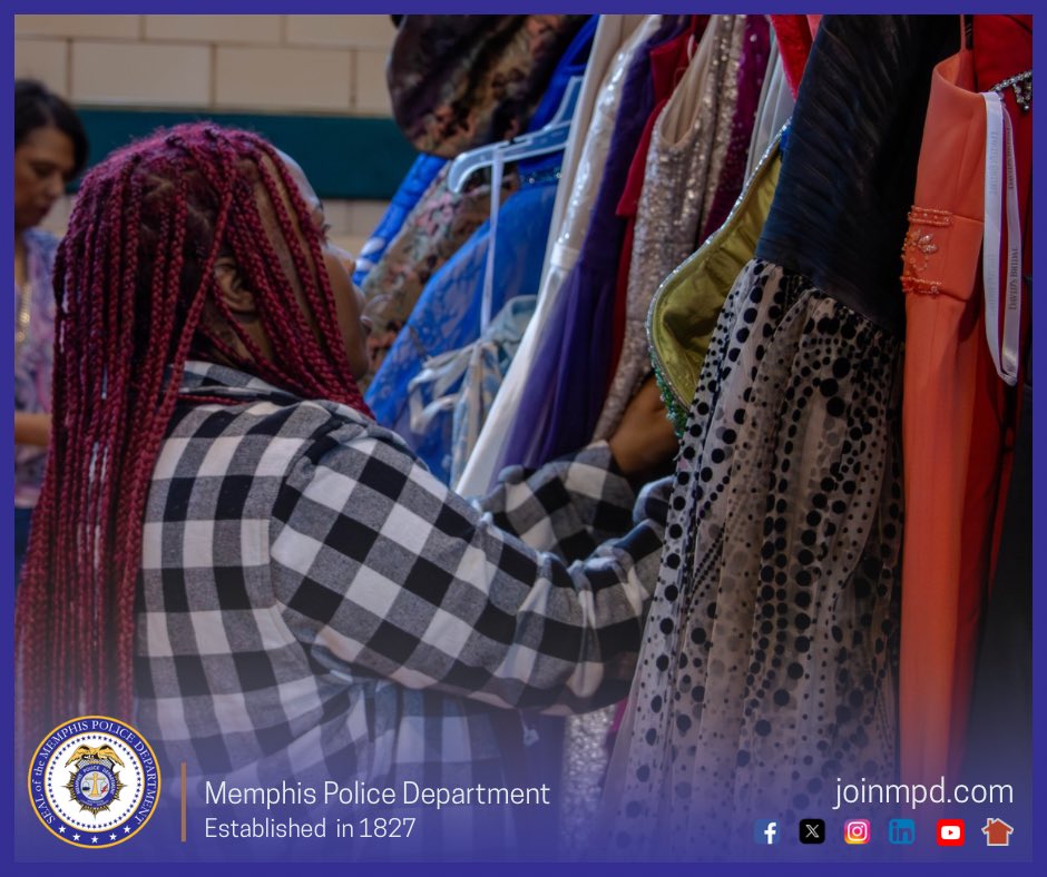 MEM_PoliceDept's tweet image. Yesterday was amazing! We had so many students getting ready for prom. 

We’re here until 2 PM today at 254 South Lauderdale. Come see us and find your look! 

#PromCloset #Prom2026 #MemphisPoliceDepartment