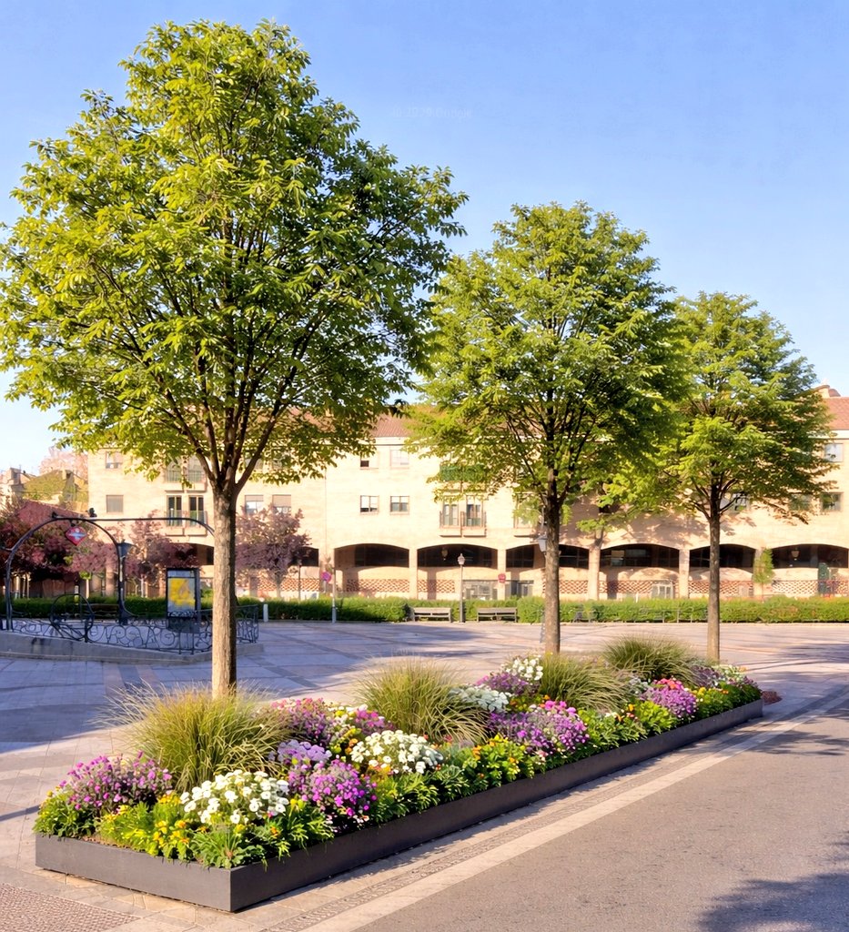 Os quiero pedir, por favor, que solicitéis la instalación de vallas en todos los parterres. Niños y perros, no van a respetar nada. Y con respecto a la zona más amplia del paseo, no se ha colocado ningún arbol, ni jardinera... en verano es tremendo. Algo así del estilo digo: