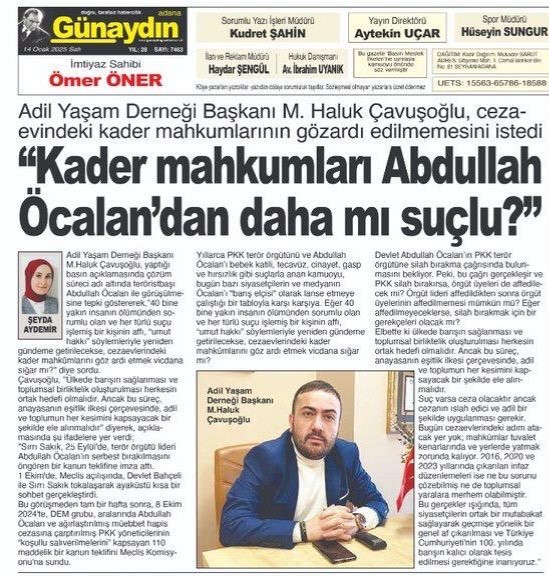 Kader mahkumları Abdullah Öcalan'dan Pkk'da dahamı suçlular?

PkkyaVar BizeAfYokmu
