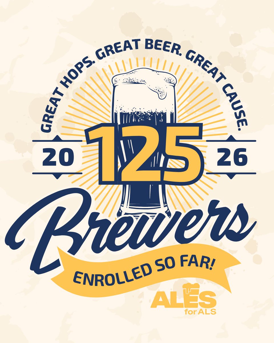 AlesforALS's tweet photo. 125+ brewers and counting. 🍻

Breweries across the country are stepping up to support ALS research through Ales for ALS.

Want to be part of it? https://t.co/WMMZlVfLWN https://t.co/Qnb32KC0BP