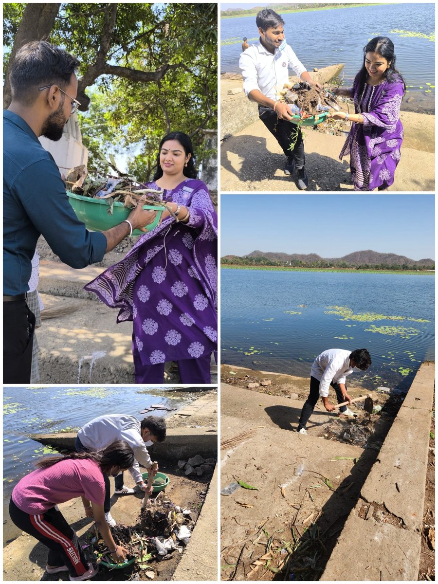 yaduveersahu2's tweet photo. Today, the NSS units of D.L.S. PG. College organized a one-day camp on the campaign “Sarovar Dharohar – Jal Sanrakshan, Pura Sampada Sanrakshan” followed by a massive cleanliness drive at the historic Dulehra pond, Ratanpur.
@mansukhmandviya
@manojsinha812
@_NSSIndia https://t.co/jbk33N7UK4