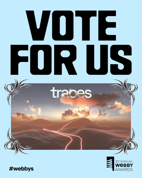 CouzinFilms's tweet photo. ✨TRACES: The Grief Processor is nominated at @TheWebbyAwards in the Best Immersive Storytelling category! Congrats to @Valifug and the whole team! 🗳Please vote here before April 16: https://t.co/HpdPXYzhT2 Thank you💙#webbys #VR @CouzinFilms @weareagog @xnquebec @NeekStudioMtl https://t.co/wc8Gb02rWD