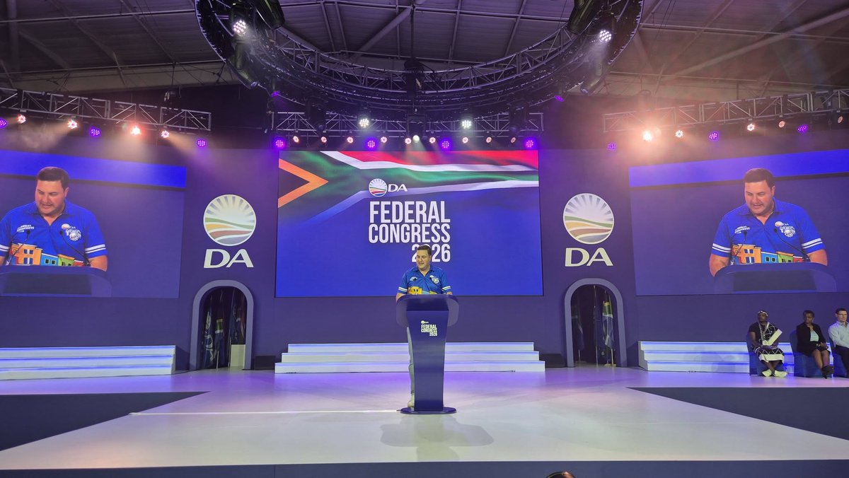 DAGauteng's tweet photo. Our mission is clear: Getting SA working!
📷 What do the candidates contesting for the DA Federal Leader position have to offer?
📷 Watch as Federal Leader Candidate Geordin-Hill Lewis sets out his vision of offering to take the party forward.
#DAcongress2026 https://t.co/DEC1rYoWic