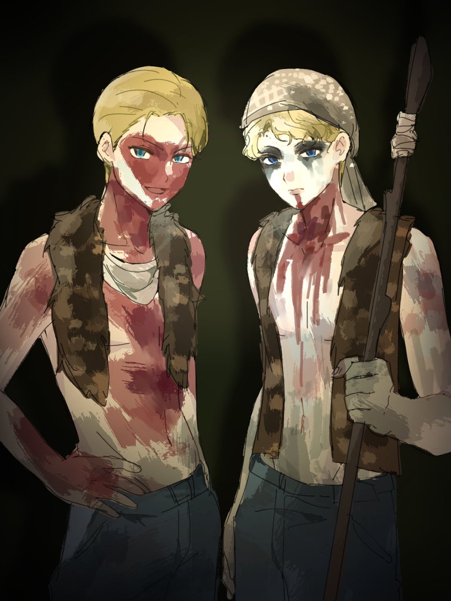 rain75250's tweet photo. If you meet these two people, it's best to run away

#loxpratt #lordoflies #drawing #fanartㅤㅤㅤㅤ
#lordofliesjack #lordofliesroger
#jackmerridew https://t.co/GtA1Z1fRP7