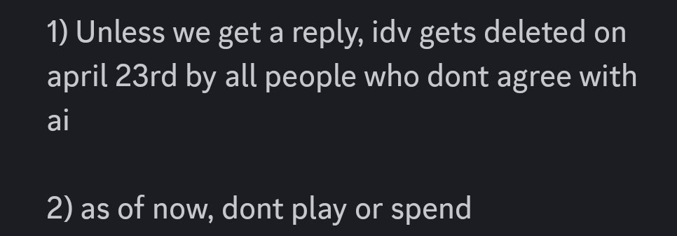 NO AI IN IDV tweet media