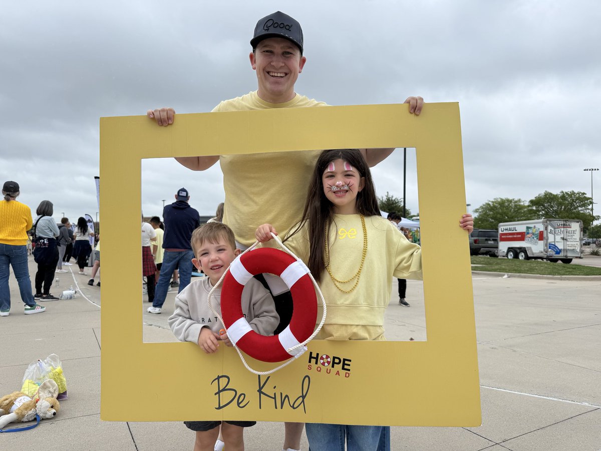 DenhamTeach's tweet photo. “Your stories can help write the testimonies of others” - Bob Goff. 

Thankful that @ProsperISD is committed to the work Hope Squad does in making sure everyone knows their story matters, no matter the ups and downs. Great HopeWalk26! https://t.co/pWhccx9bhl