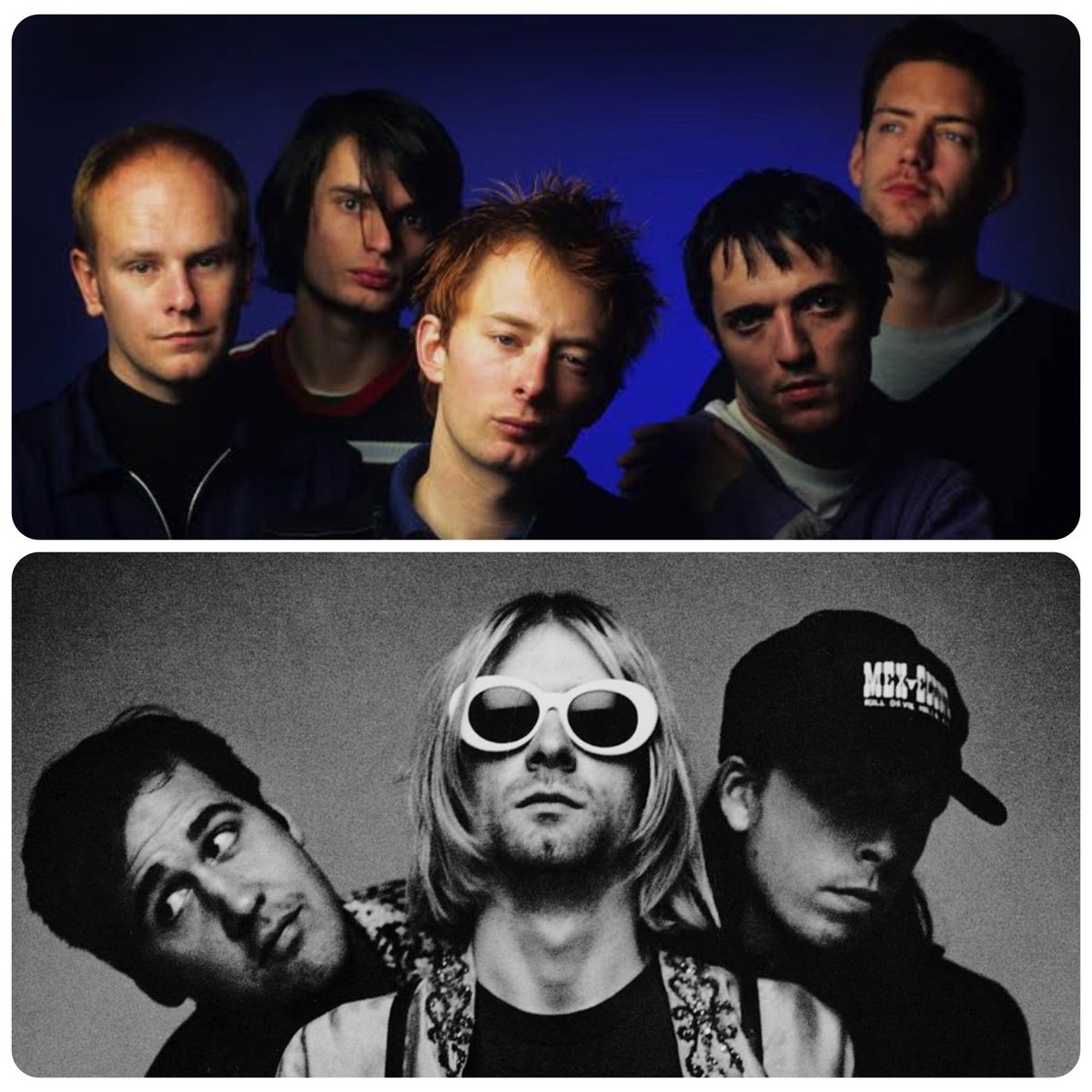 LesPurves's tweet image. Radiohead or Nirvana  

Two distinct sounds, one undeniable legacy — raw, generation-defining grunge meets haunting, boundary-pushing experimentation.  

One changed music.  
The other changed how we hear it.  

Which side are you on?  

#Radiohead #Nirvana #AltRock #Grunge