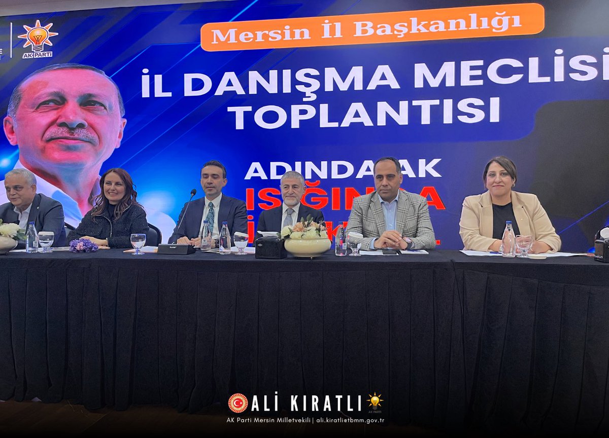 ALKIRATLI's tweet photo. 📍İl Danışma Meclisi Toplantısı | Mersin

Önceki dönem Hazine ve Maliye Bakanımız Sayın Nureddin Nebati, İl Başkanımız Sayın Adem Aldemir, kıymetli milletvekillerimiz, İl Yönetim Kurulu Üyelerimiz, Kadın Kolları İl Başkanımız Sayın Hülya Ekin, Gençlik Kolları İl Başkanımız Sayın Ahmet Karagöz, ilçe başkanlarımız, teşkilat mensuplarımız, meclis üyelerimiz ve mahalle başkanlarımızın yoğun katılımıyla İl Danışma Meclisi Toplantımızı gerçekleştirdik.

Teşkilatımızın gücünü, birlik ve beraberlik ruhunu bir kez daha ortaya koyduğumuz toplantımızda; yürüttüğümüz çalışmalar, hedeflerimiz ve Mersin’imize kazandıracağımız projeler üzerine kapsamlı değerlendirmelerde bulunduk.

Aynı dava etrafında kenetlenmiş büyük bir aile olarak, kararlılıkla yolumuza devam ediyoruz. Rabbim birlik ve beraberliğimizi daim eylesin, toplantımızın hayırlara vesile olmasını diliyorum.

#AKParti
#Mersin
#BizBüyükBirAileyiz
#BirlikVeBeraberlik
#TürkiyeYüzyılı