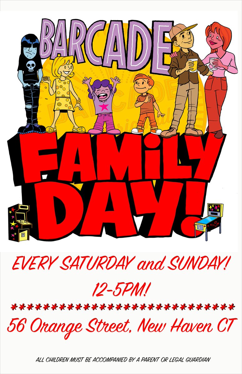 barcade's tweet image. We are now hosting Family Day EVERY Saturday AND Sunday in New Haven! Full schedule can be found here: barcade.com/familyday 

#Barcade #familyday #NewHaven