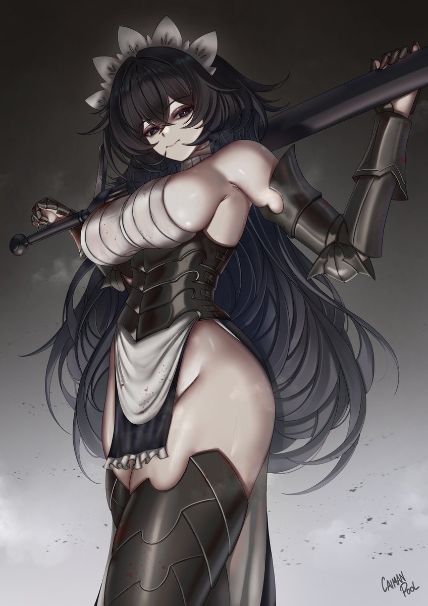 Caiman_Pool's tweet photo. I don't have synesthesia or anything, but I kinda wish I did right now...👁️👃

Also, just really wanted to draw @CenturiiC 's Executioner maid 😭😤🙇‍♂️ https://t.co/fhLDxhbRw4