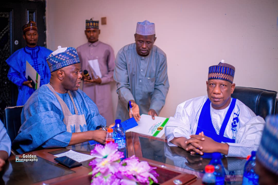 baka_ruth's tweet photo. Handover at the Budget and Economic Planning Gombe State, 10th April 2026: The Hon. Commissioner for Budget and Econ. Planning, Alh. Salihu Baba Alkali (Katukan Nafada),  formally handed over the affairs of the Ministry to the Permanent Secretary, J.I.Ali,mni.@Gombe_BPoffice https://t.co/S7G4Toej51