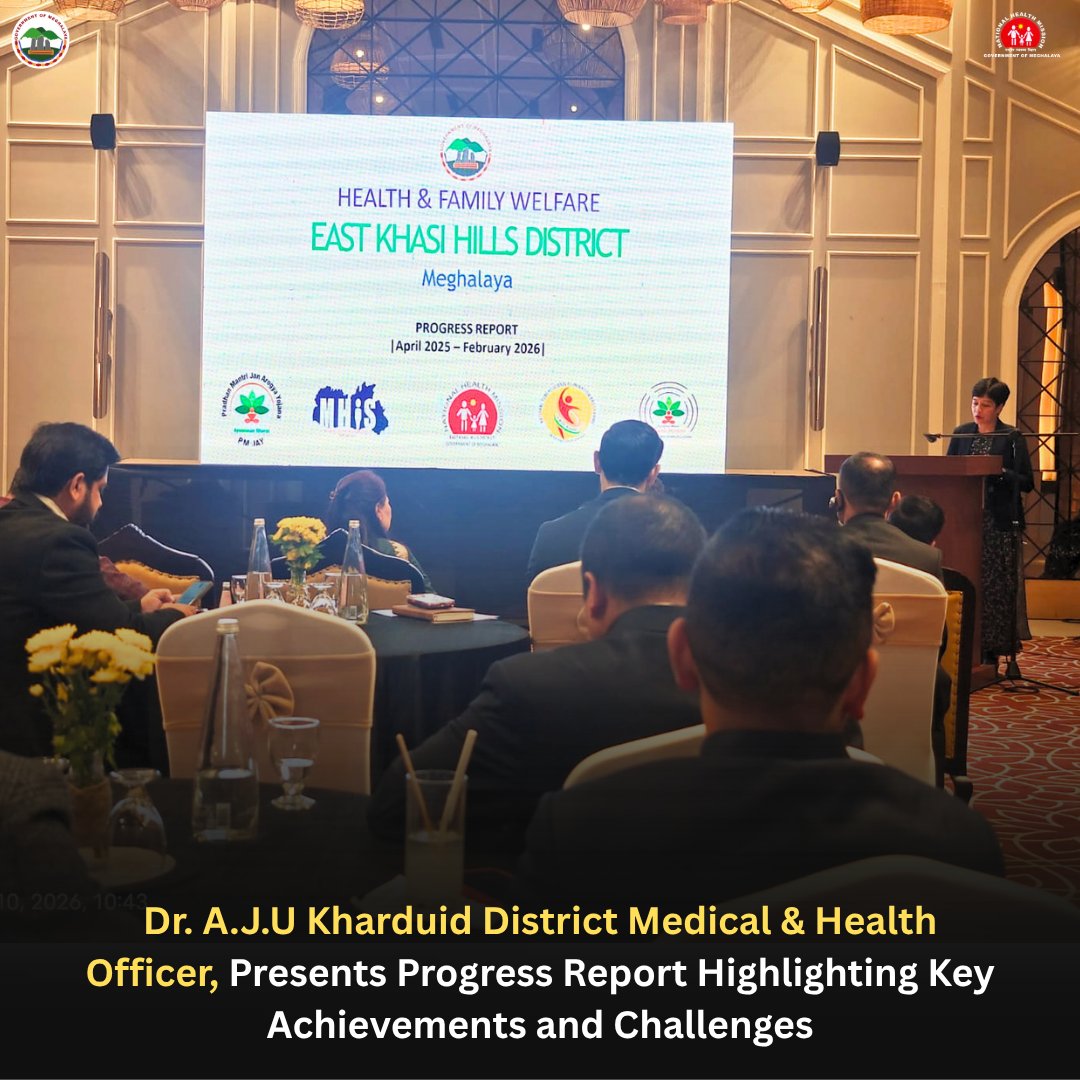 meghalayahealth's tweet photo. Union Minister Shri. Chirag Paswan yesterday chaired a review meeting on various Central Government programmes at Polo Orchid Resort Sohra during his two-day State visit, focusing on progress, coordination, and strengthening implementation for better service delivery. https://t.co/HaGL40LBsh