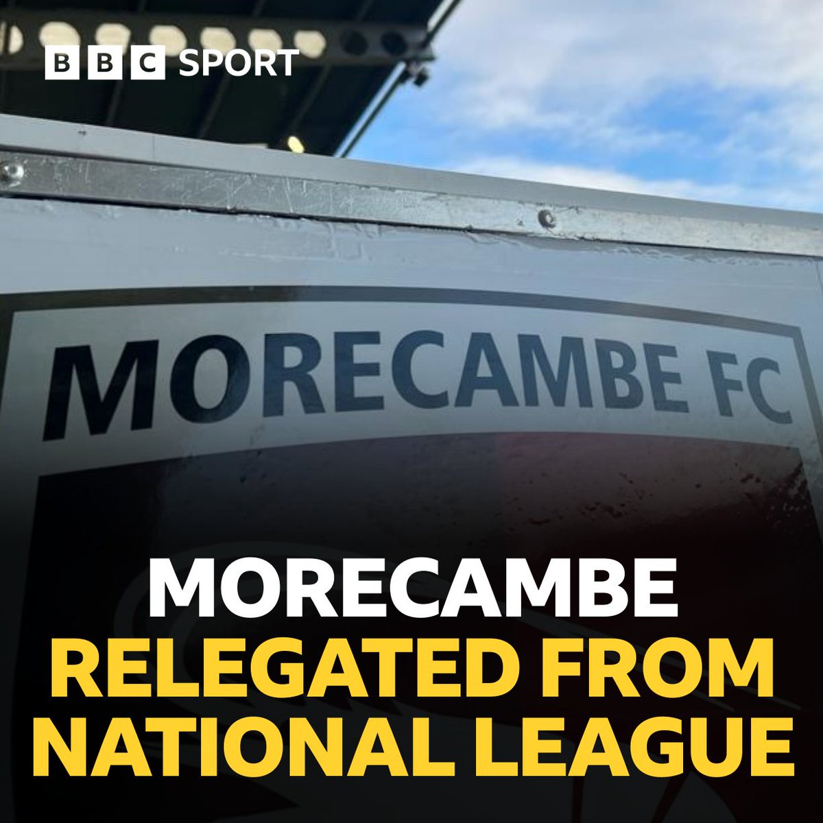 BBCLancsSport's tweet image. #Morecambe have been relegated from the National League following Saturday's 5-1 defeat by Woking.

Send us your thoughts during Post-Match

#uts | #bbcfootball | #nonleague