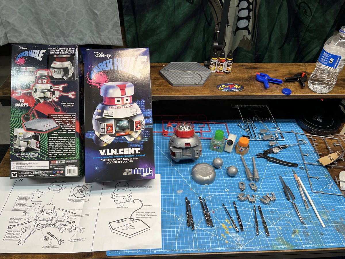 MattWoodEV's tweet photo. V.I.N.CENT Robot build begins! Round 2 / MPC 1:6 scale reissue from The Black Hole #models
https://t.co/6fVj32CpF6 https://t.co/C2NYq4wf3J
