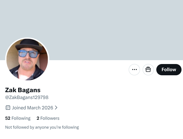 the Zak bagans anti scam page tweet media