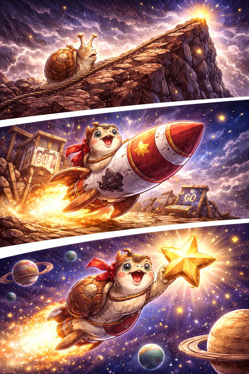 RohitKumar48215's tweet photo. Everyone laughed at the snail…
Too slow, too weak.But they didn’t see the vision 🚀Step by step…
Until it reached the stars 🌟Never underestimate slow progress.#NFT #NFTArt #Web3 #Web3Art #CryptoArt #NFTCommunity https://t.co/QDb99RJYQa