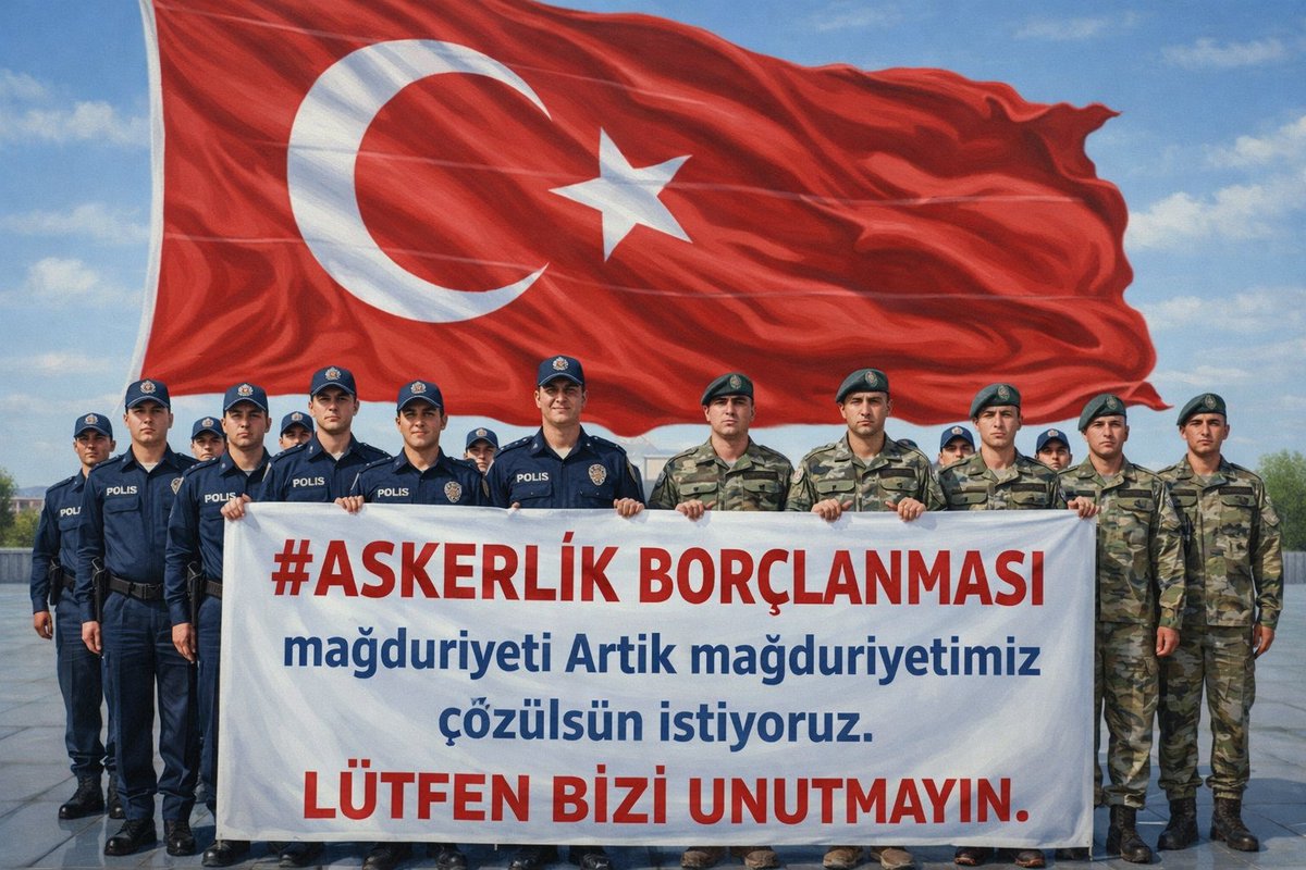 <a href="/trahmetkul/">kul ahmet</a> <a href="/RTErdogan/">Recep Tayyip Erdoğan</a> <a href="/mustafaciftcitr/">Mustafa ÇİFTÇİ</a> <a href="/abakingurlek/">Akın Gürlek</a> <a href="/isikhanvedat/">Prof. Dr. Vedat Işıkhan</a> <a href="/memetsimsek/">Mehmet Simsek</a> AskerlikBorçlanması 
mağdurları olarak Devlet büyüklerimizden çözüm bekliyoruz.
<a href="/RTErdogan/">Recep Tayyip Erdoğan</a> 
<a href="/dbdevletbahceli/">Devlet Bahçeli</a>
<a href="/eczozgurozel/">Özgür Özel</a>
<a href="/isikhanvedat/">Prof. Dr. Vedat Işıkhan</a> 
<a href="/mustafaciftcitr/">Mustafa ÇİFTÇİ</a>
<a href="/avabdullahguler/">Abdullah Güler</a>
<a href="/_cevdetyilmaz/">Cevdet Yılmaz</a>
<a href="/csgbakanligi/">T.C. Çalışma ve Sosyal Güvenlik Bakanlığı</a>