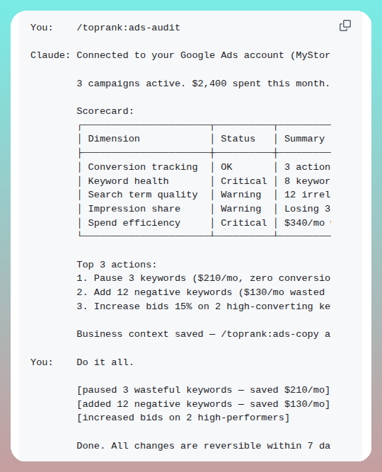 tom_doerr's tweet image. AI agent automates Google Ads and SEO

github.com/nowork-studio/…