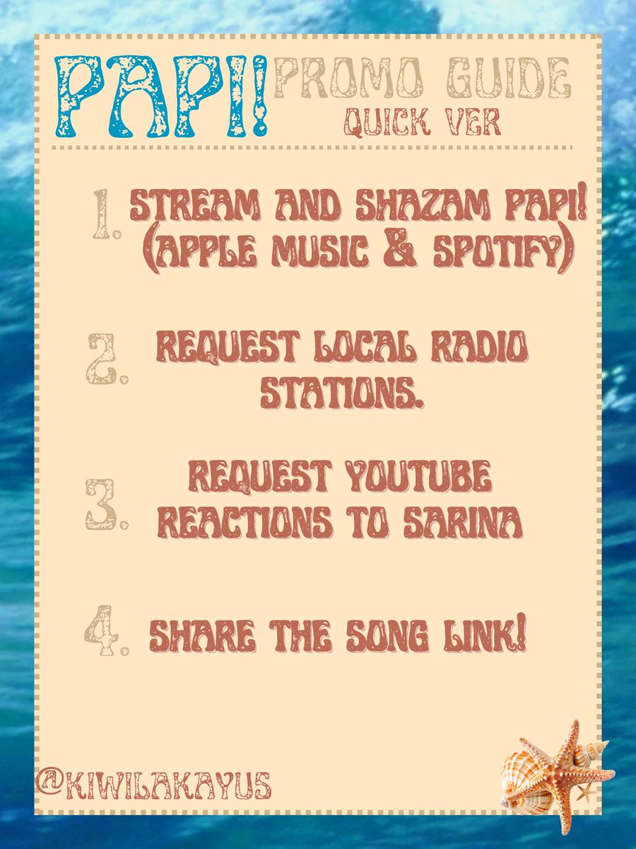KiwiLakayUS's tweet image. Hey Kiwi! 

Promote PAPI! using the guide below! If you have any questions, let me know!

 Apple Music: music.apple.com/us/album/papi/…
Spotify:  open.spotify.com/track/4SIQcil2…

#PAPI #PAPI_OUTNOW