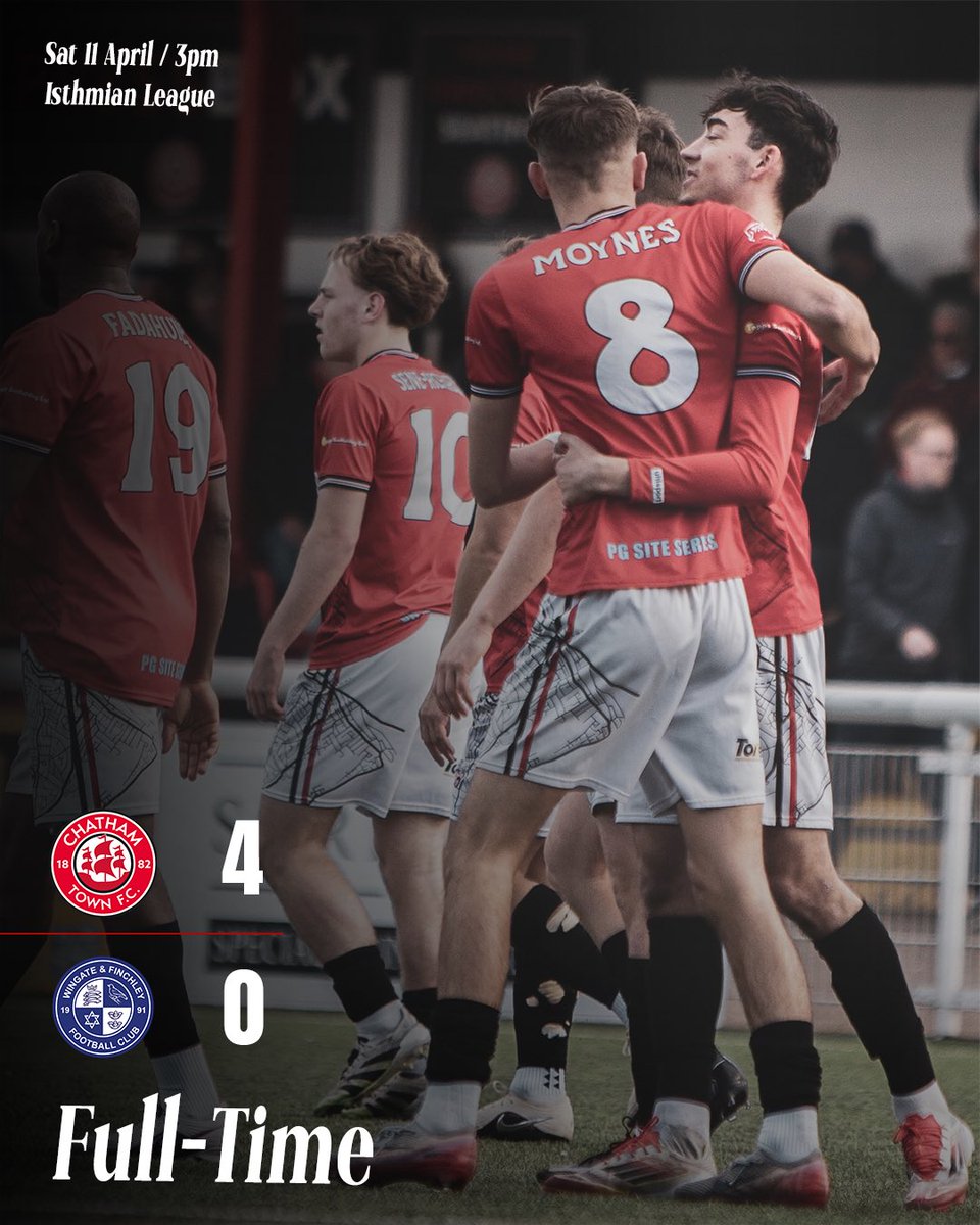 ChathamTownFC's tweet image. [FT] — Back to winning ways. 🙌

#CTFC 4-0 #WIN 

🔴⚪️⚫️ #UpTheChats