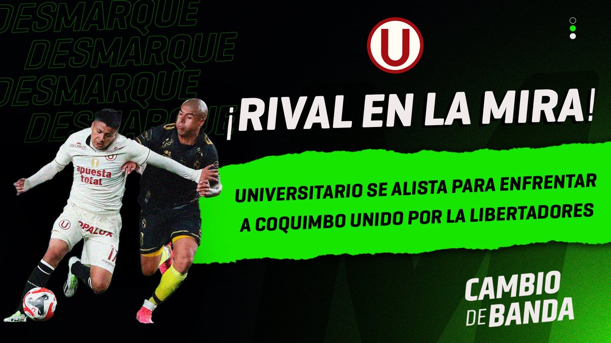 Los esperamos a las 12:15 p.m. para un nuevo Cambio de Banda junto a <a href="/adictoalatrama/">Diego Alonso Sáenz</a>:

- La "U" se prepara para un duelo importantísimo ante Coquimbo Unido por la Libertadores. 

- La nueva camiseta que ha polarizado las redes

¡Súmate a la transmisión!🫡

youtube.com/live/lksew6QC2…