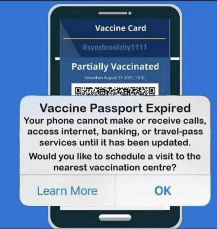 grillfire999's tweet photo. @RenzTom Yes...this is all part of ID 2020 which is what they wanted to use covid to implement
this is being steered by the usual suspects...UN, WEF, Gates, etc
https://t.co/P8kw5MLAyD
This is where it leads: https://t.co/6X6hBchzZ5