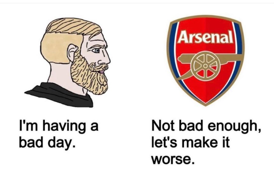 FootyHumour's tweet photo. Life as an Arsenal fan 😂🤣 https://t.co/HPhbnTA3Oy