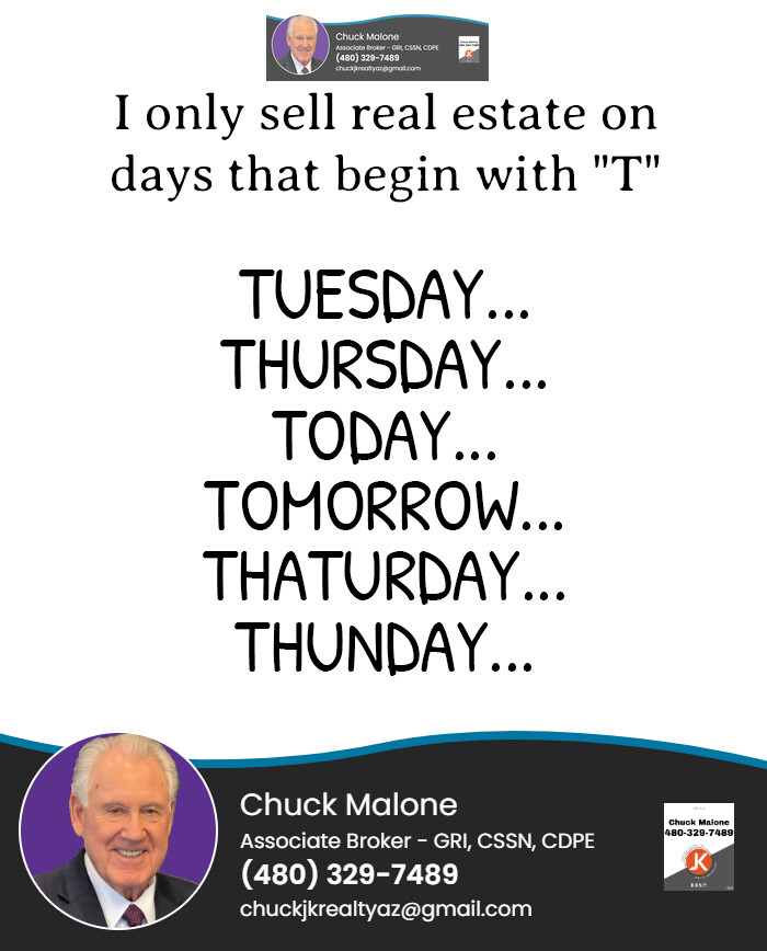 ChuckMalone's tweet photo. For the past 55 years I have been waiting for YOUR call to help you solve your REAL ESTATE NEEDS!
While waiting, I have helped hundreds of others achieve their real estate goals of either buying or selling their home, land, or whatever🏘️🏝️or⛺ CALL ME TODAY 📞 https://t.co/0ntg9Y9PMC