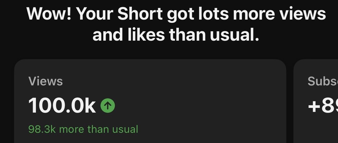 First video of mine to hit 100k views on YouTube!!

This is a huge milestone for me, thank you so much for the support 💚