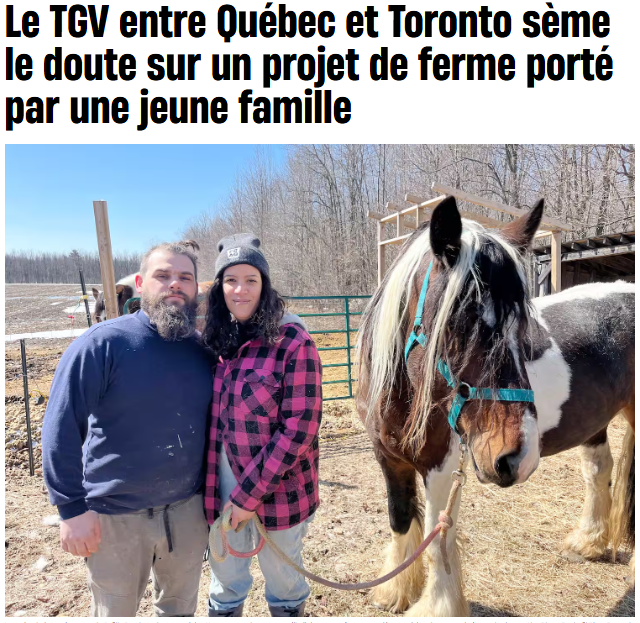 iedm_montreal's tweet image. L’exemple de cette famille menacée d’expropriation pour le projet de TGV montre l’importance de protéger les droits des propriétaires. La loi C-15 inquiète avec raison : elle affaiblit les obligations de consultation et de négociation de bonne foi. #polcan #TGV